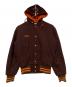 EMPIRE（エンパイア）の古着「フーデッドスタジャン」｜ボルドー