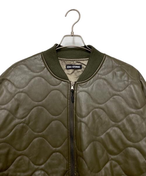 ESC STUDIO（イーエスシーステュディオ）ESC STUDIO (イーエスシーステュディオ) キルティングボンバージャケット カーキ サイズ:Freeの古着・服飾アイテム
