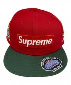 SUPREME×New Eraシュプリーム×ニューエラ）の古着「キャップ」｜レッド×グリーン
