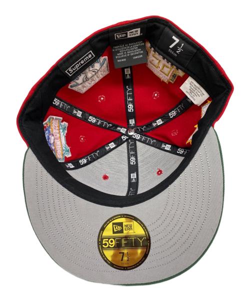 SUPREME（シュプリーム）SUPREME (シュプリーム) New Era (ニューエラ) キャップ レッド×グリーンの古着・服飾アイテム