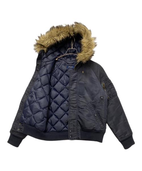 POLO RALPH LAUREN（ポロ・ラルフローレン）POLO RALPH LAUREN (ポロ・ラルフローレン) N-2B型ダウンジャケット ネイビー サイズ:Mの古着・服飾アイテム