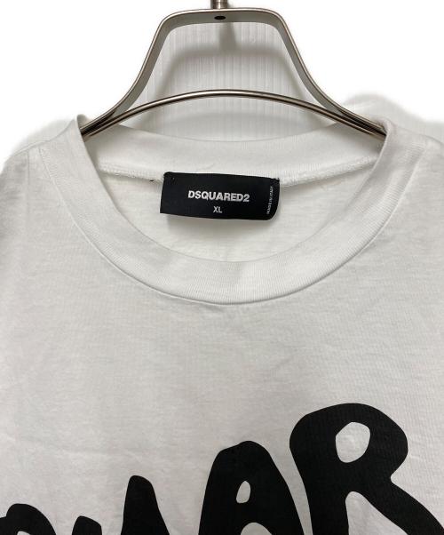 DSQUARED2（ディースクエアード）DSQUARED2 (ディースクエアード) 半袖カットソー ホワイト サイズ:XLの古着・服飾アイテム