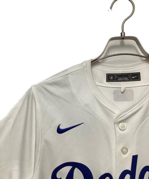 NIKE（ナイキ）NIKE (ナイキ) GENUINE MERCHANDISE (ジェニュイン マーチャンダイズ) ベースボールシャツ ホワイト サイズ:Mの古着・服飾アイテム