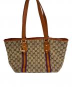 GUCCIグッチ）の古着「トートバッグ」｜ベージュ×ブラウン
