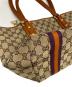 中古・古着 GUCCI (グッチ) トートバッグ ベージュ×ブラウン：15000円