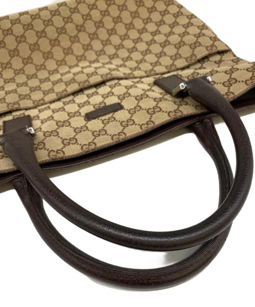 GUCCI（グッチ）GUCCI (グッチ) ハンドバッグ ベージュ×ブラウンの古着・服飾アイテム