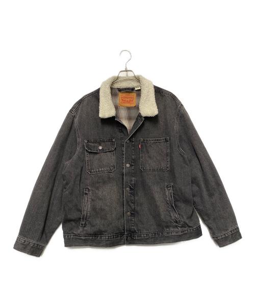 LEVI'S（リーバイス）LEVI'S (リーバイス) ボアデニムジャケット ブラック サイズ:Lの古着・服飾アイテム