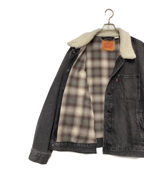 LEVI'S（リーバイス）LEVI'S (リーバイス) ボアデニムジャケット ブラック サイズ:Lの古着・服飾アイテム