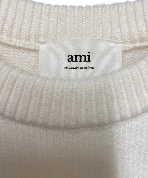 AMI Alexandre Mattiussi（アミアレクサンドルマテュッシ）AMI Alexandre Mattiussi (アミアレクサンドルマテュッシ) 厚手ニット ホワイト サイズ:Sの古着・服飾アイテム