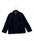 LAVENHAMラベンハム）の古着「コードキルテッド オーバーシャツ」｜ネイビー