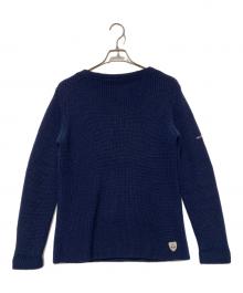 FI LEUSE'ARVOR（フィルーズ・ダルボー）の古着「厚手ニット」｜ネイビー