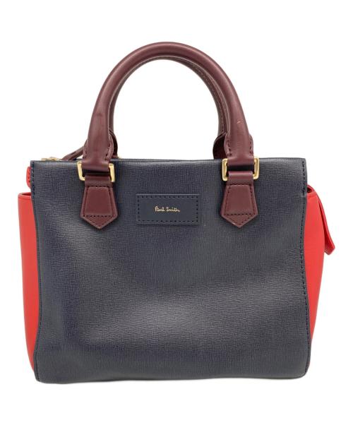 PAUL SMITH（ポールスミス）Paul Smith (ポールスミス) 2WAYショルダーバッグ ネイビー×レッドの古着・服飾アイテム