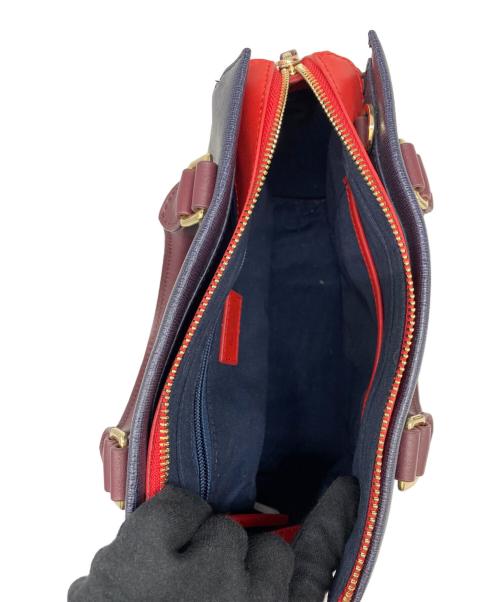 PAUL SMITH（ポールスミス）Paul Smith (ポールスミス) 2WAYショルダーバッグ ネイビー×レッドの古着・服飾アイテム