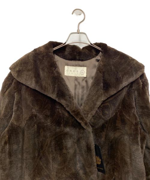 GRES（グレ）GRES (グレ) ファーコート ブラウン サイズ:free 未使用品の古着・服飾アイテム