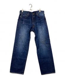 good heller（グッドヘラー）の古着「ペイントデニムパンツ」｜ブルー