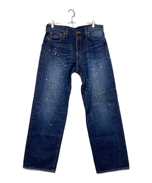 good heller（グッドヘラー）good heller (グッドヘラー) ペイントデニムパンツ ブルー サイズ:XLの古着・服飾アイテム