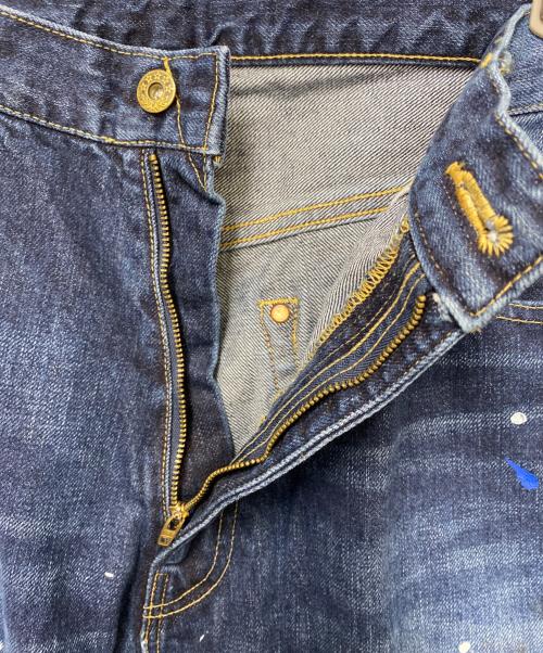 good heller（グッドヘラー）good heller (グッドヘラー) ペイントデニムパンツ ブルー サイズ:XLの古着・服飾アイテム