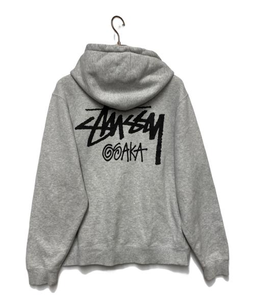 stussy（ステューシー）stussy (ステューシー) プルオーバーパーカー グレー サイズ:Mの古着・服飾アイテム