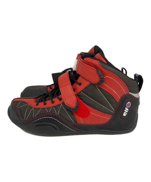 elf（エルフ）elf (エルフ) バイクシューズ ブラック×レッド サイズ:28.0㎝ 未使用品の古着・服飾アイテム