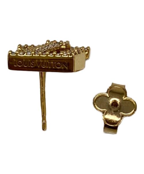 LOUIS VUITTON（ルイ ヴィトン）LOUIS VUITTON (ルイ ヴィトン) ピアス・LV アイコニック ストラス ゴールドの古着・服飾アイテム