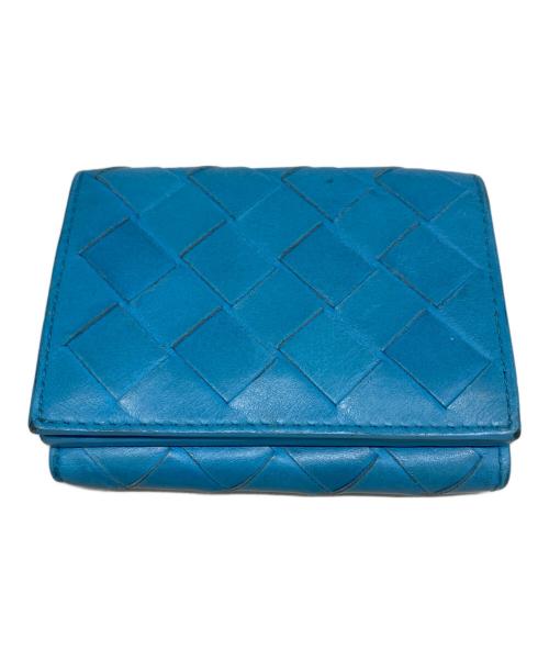 BOTTEGA VENETA（ボッテガベネタ）BOTTEGA VENETA (ボッテガベネタ) 3つ折り財布 スカイブルーの古着・服飾アイテム