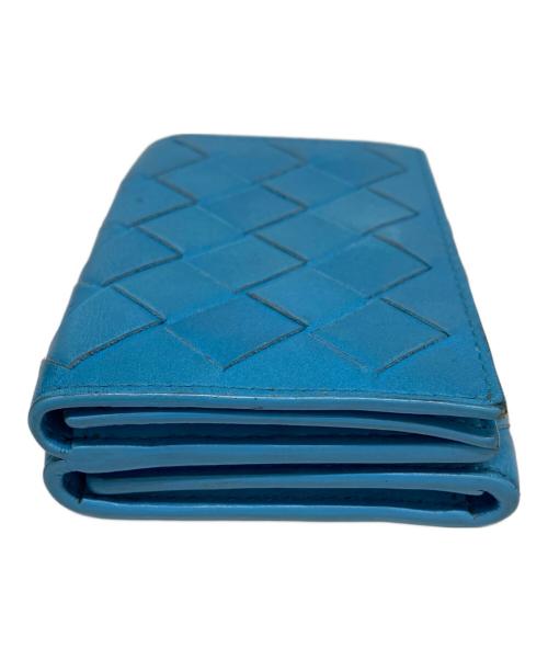 BOTTEGA VENETA（ボッテガベネタ）BOTTEGA VENETA (ボッテガベネタ) 3つ折り財布 スカイブルーの古着・服飾アイテム