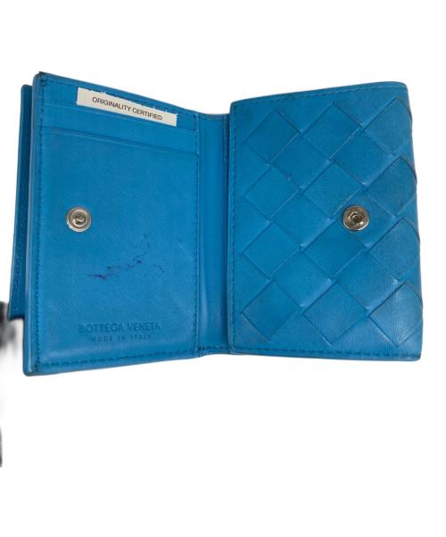 BOTTEGA VENETA（ボッテガベネタ）BOTTEGA VENETA (ボッテガベネタ) 3つ折り財布 スカイブルーの古着・服飾アイテム