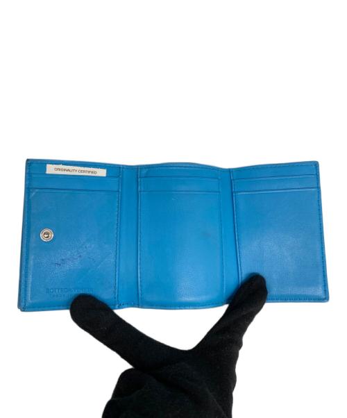 BOTTEGA VENETA（ボッテガベネタ）BOTTEGA VENETA (ボッテガベネタ) 3つ折り財布 スカイブルーの古着・服飾アイテム