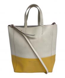 CELINE（セリーヌ）の古着「カバスモール2WAYトートバッグ」｜イエロー×ベージュ
