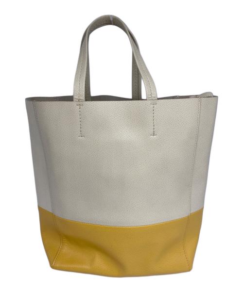 CELINE（セリーヌ）CELINE (セリーヌ) カバスモール2WAYトートバッグ イエロー×ベージュの古着・服飾アイテム