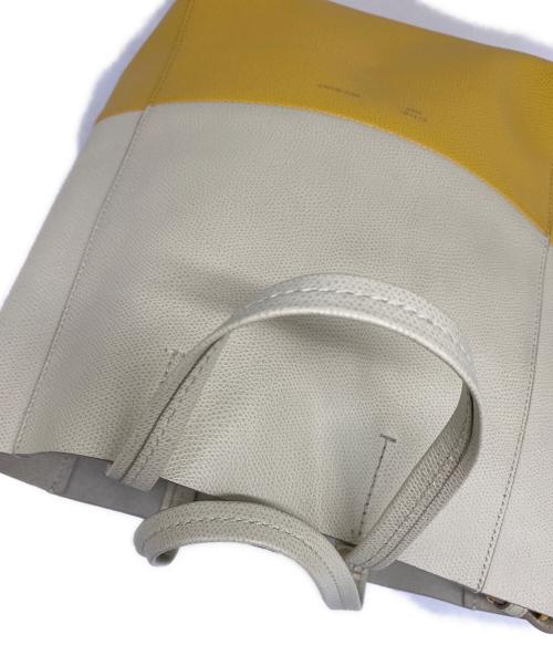 CELINE（セリーヌ）CELINE (セリーヌ) カバスモール2WAYトートバッグ イエロー×ベージュの古着・服飾アイテム