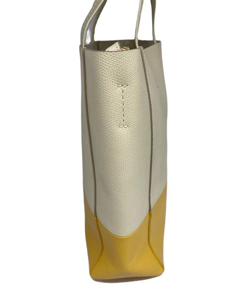 CELINE（セリーヌ）CELINE (セリーヌ) カバスモール2WAYトートバッグ イエロー×ベージュの古着・服飾アイテム