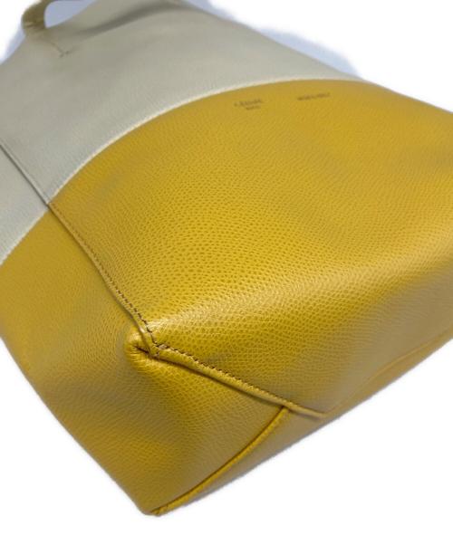 CELINE（セリーヌ）CELINE (セリーヌ) カバスモール2WAYトートバッグ イエロー×ベージュの古着・服飾アイテム