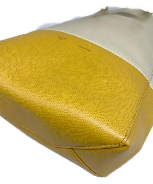 CELINE（セリーヌ）CELINE (セリーヌ) カバスモール2WAYトートバッグ イエロー×ベージュの古着・服飾アイテム