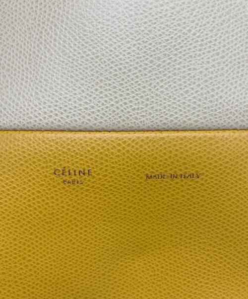 CELINE（セリーヌ）CELINE (セリーヌ) カバスモール2WAYトートバッグ イエロー×ベージュの古着・服飾アイテム