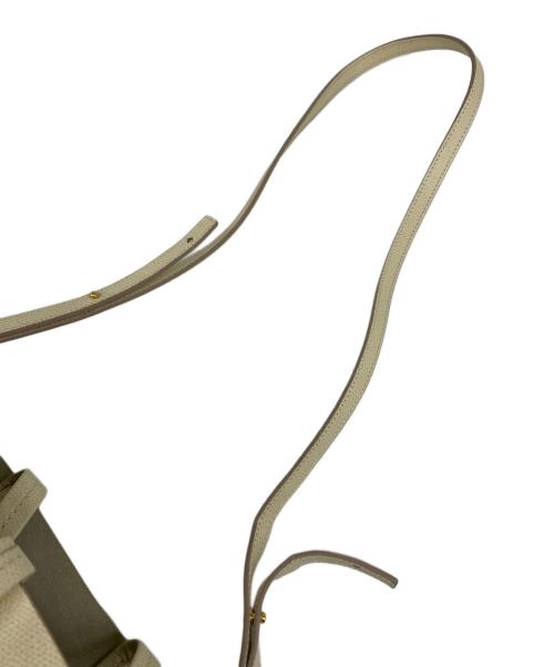 CELINE（セリーヌ）CELINE (セリーヌ) カバスモール2WAYトートバッグ イエロー×ベージュの古着・服飾アイテム