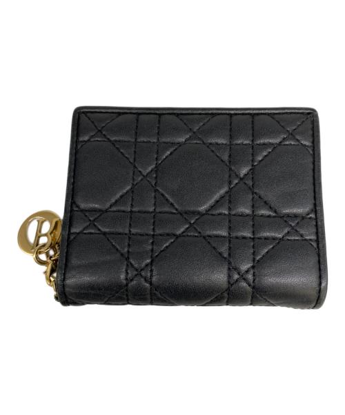 Christian Dior（クリスチャン ディオール）Christian Dior (クリスチャン ディオール) Lady Dior Gardenia ウォレット ミニ ブラックの古着・服飾アイテム