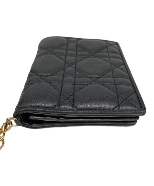 Christian Dior（クリスチャン ディオール）Christian Dior (クリスチャン ディオール) Lady Dior Gardenia ウォレット ミニ ブラックの古着・服飾アイテム