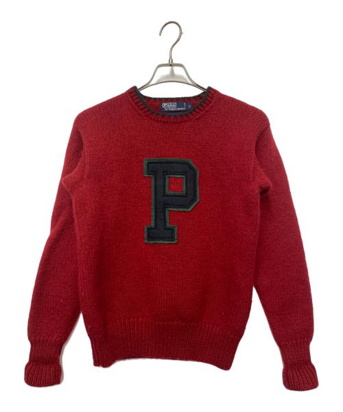 POLO RALPH LAUREN（ポロ・ラルフローレン）POLO RALPH LAUREN (ポロ・ラルフローレン) 厚手ニット レッド サイズ:Lの古着・服飾アイテム