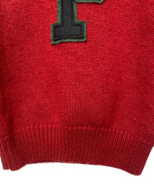 POLO RALPH LAUREN（ポロ・ラルフローレン）POLO RALPH LAUREN (ポロ・ラルフローレン) 厚手ニット レッド サイズ:Lの古着・服飾アイテム