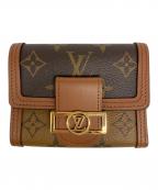 LOUIS VUITTONルイ ヴィトン）の古着「ポルトフォイユ ドーフィーヌ コンパクト」｜ブラウン