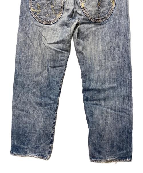 YAMANE（ヤマネ）YAMANE (ヤマネ) ダメージデニムパンツ インディゴ サイズ:35×33の古着・服飾アイテム