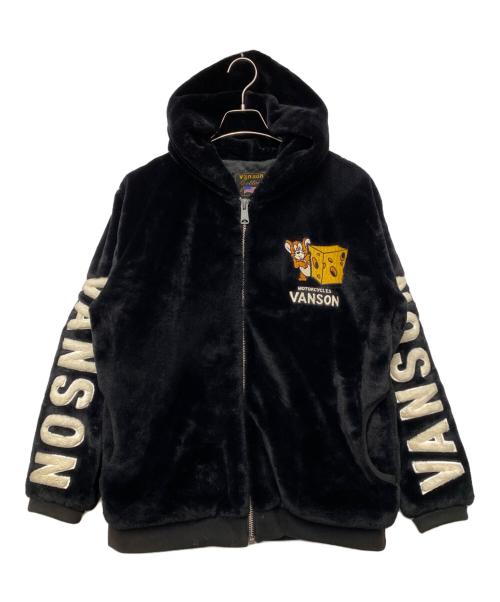 VANSON（バンソン）VANSON (バンソン) トムとジェリー (トムトジェリー) ボアジャケット ブラック サイズ:Lの古着・服飾アイテム