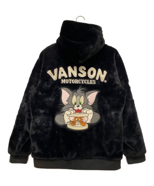 VANSON（バンソン）VANSON (バンソン) トムとジェリー (トムトジェリー) ボアジャケット ブラック サイズ:Lの古着・服飾アイテム