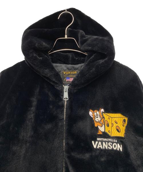 VANSON（バンソン）VANSON (バンソン) トムとジェリー (トムトジェリー) ボアジャケット ブラック サイズ:Lの古着・服飾アイテム