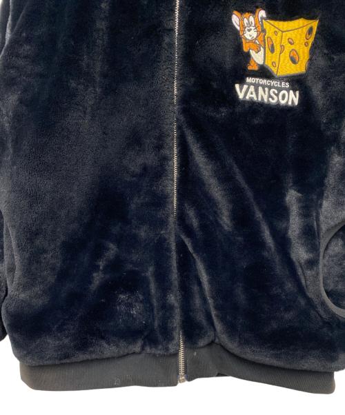 VANSON（バンソン）VANSON (バンソン) トムとジェリー (トムトジェリー) ボアジャケット ブラック サイズ:Lの古着・服飾アイテム