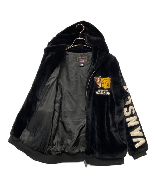 VANSON（バンソン）VANSON (バンソン) トムとジェリー (トムトジェリー) ボアジャケット ブラック サイズ:Lの古着・服飾アイテム