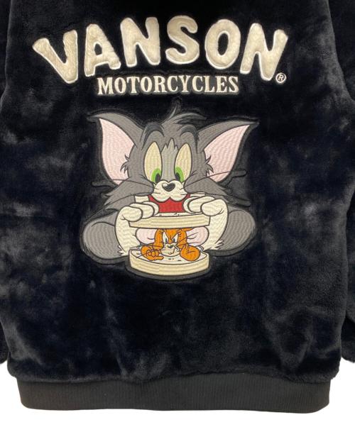 VANSON（バンソン）VANSON (バンソン) トムとジェリー (トムトジェリー) ボアジャケット ブラック サイズ:Lの古着・服飾アイテム