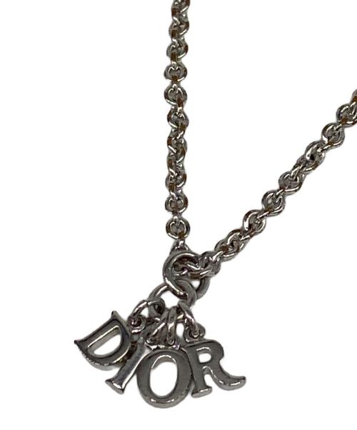 Christian Dior（クリスチャン ディオール）Christian Dior (クリスチャン ディオール) ロゴチャームネックレス シルバーカラーの古着・服飾アイテム