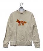maison kitsuneメゾンキツネ）の古着「クルーネックスウェット」｜ベージュ